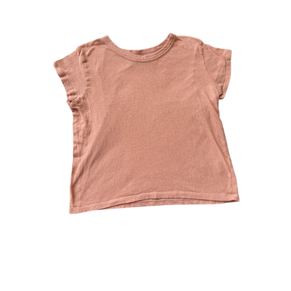 Madewell Short Sleeve Crew Tee - Boxy & Cropped - Light Orange - Women’s Medium